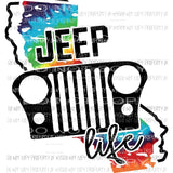 JEEP STATES TIE DYE All states in drop down menu sublimation transfer state Heat Transfer