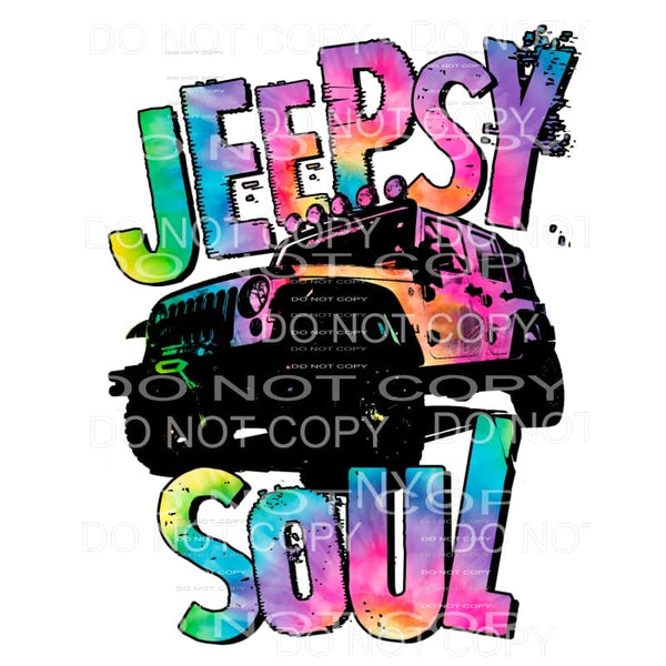 Jeepsy Soul Tie Dye Sublimation transfers - Heat Transfer