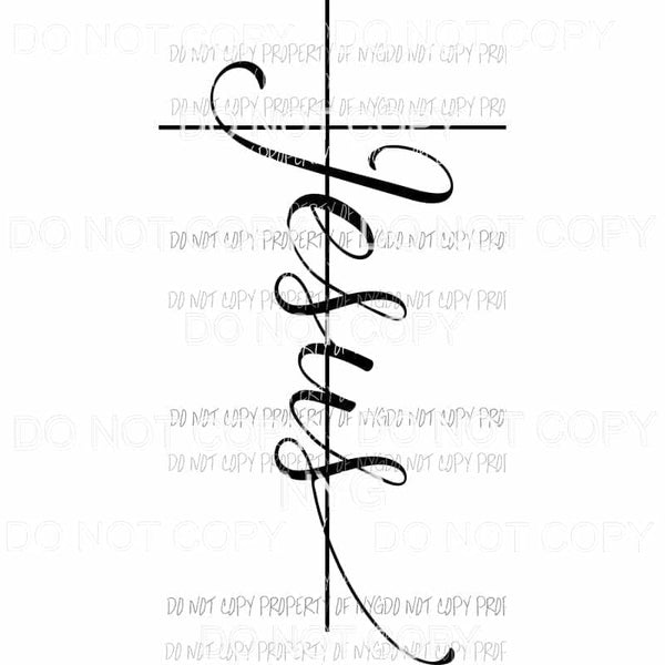 Jesus cross Sublimation transfers Heat Transfer