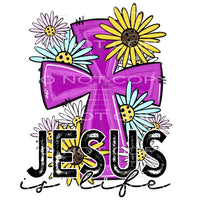 Jesus is life #4685 Sublimation transfers - Heat Transfer