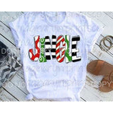 Jingle Red Green Polka Dots Swirls Black Stripes #119 