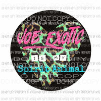 Joe Exotic Is My Spirit Animal #2 mint leopard heart Tiger King Sublimation transfers Heat Transfer