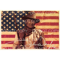 John Wayne American Flag #854 Sublimation transfers - Heat 