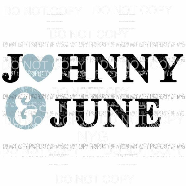 Johnny and June Sublimation transfers Heat Transfer