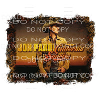 Jon Pardi #2 California Sunset Sublimation transfers - Heat 