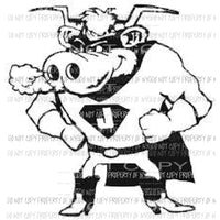 Jones Longhorn black Sublimation transfers Heat Transfer