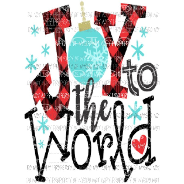 Joy to the world 3 Sublimation transfers Heat Transfer