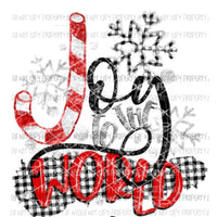 Joy to the world - Christmas Sublimation transfers Heat Transfer