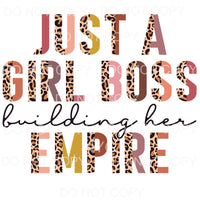 Just A Girl Boss Half Leopard Sublimation transfers - Heat 