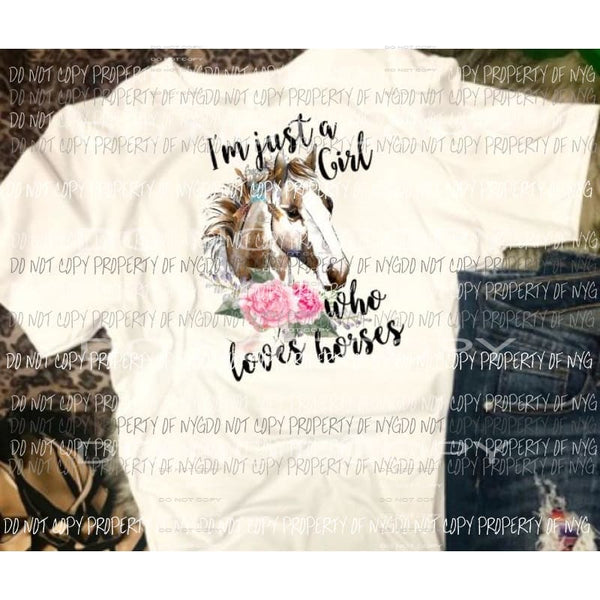 Just a girl who loves horses sublimation transfer Heat Transfer