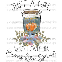 just a girl who loves pumpkin spice Sublimation transfers Heat Transfer