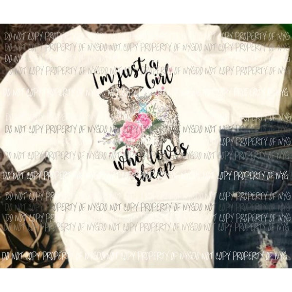 Just a girl who loves sheep sublimation transfer Heat Transfer
