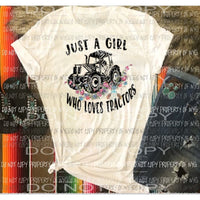 Just a woman who loves her tractors sublimation transfer Heat Transfer