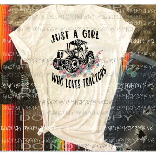 Just a woman who loves her tractors sublimation transfer Heat Transfer