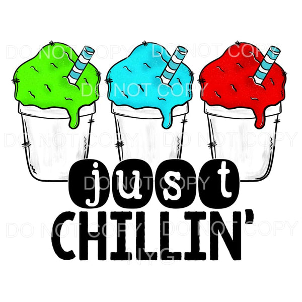 Just Chillin Snowcones Trio Sublimation transfers - Heat 