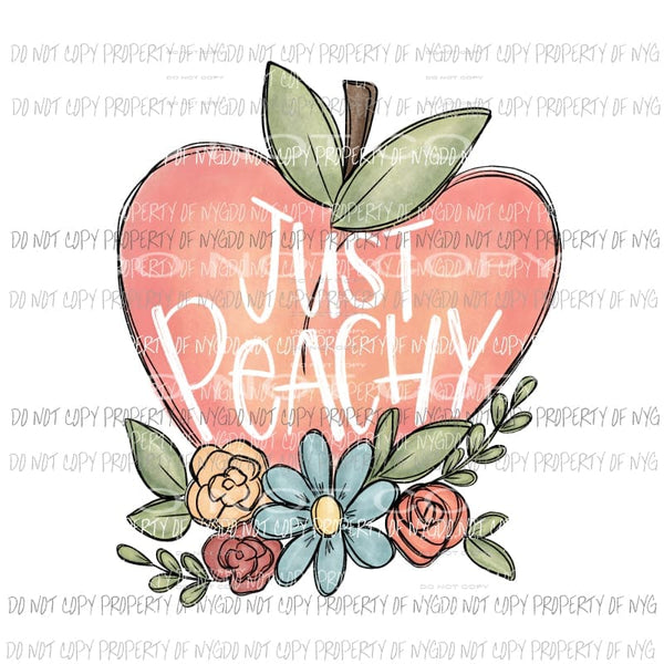 Just Peachy peach flowers Sublimation transfers Heat Transfer