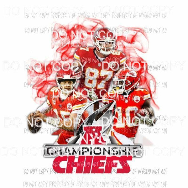 Kansas City Chiefs AFC CHAMPIONS Sublimation transfers Heat Transfer