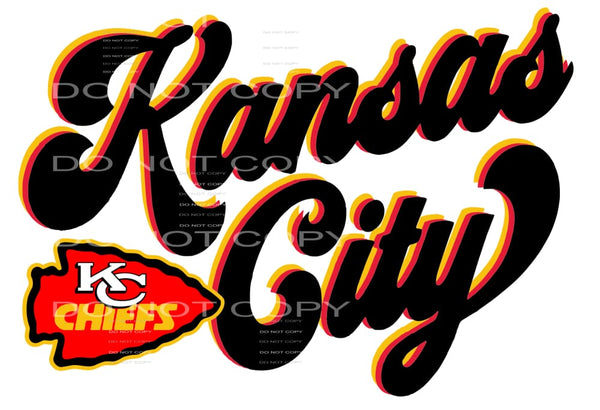 Kansas city chiefs retro # 7754 Sublimation transfers - Heat