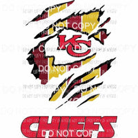 Kansas City Chiefs ripped design Sublimation transfers Heat Transfer