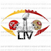 Kansas City Chiefs & SF 49ers San Francisco Superbowl # 1 Sublimation transfers Heat Transfer