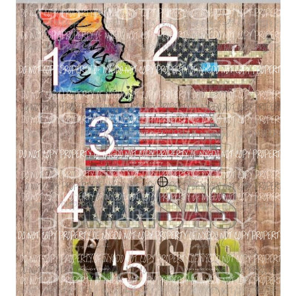 Kansas or Missouri 1-5 sublimation transfer Heat Transfer