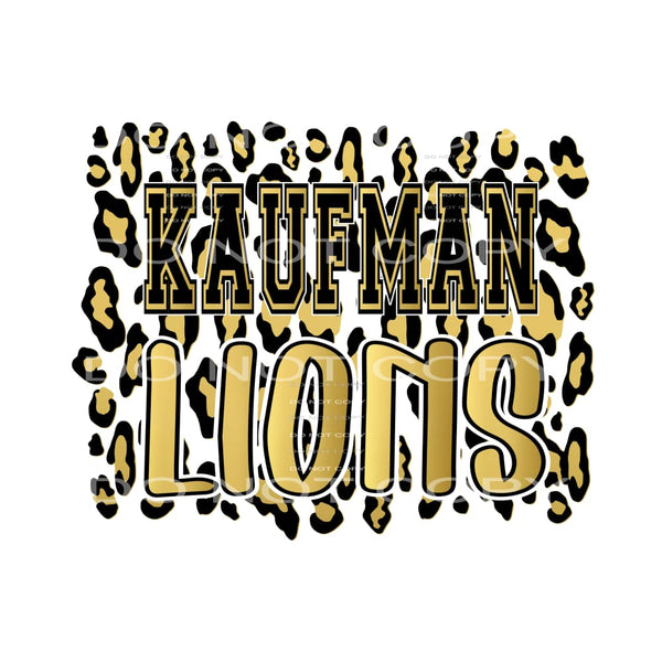 Kaufman Lions # 88212 Sublimation transfers - Heat Transfer