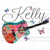 Kelly Clarkson Guitar Sublimation transfers Heat Transfer