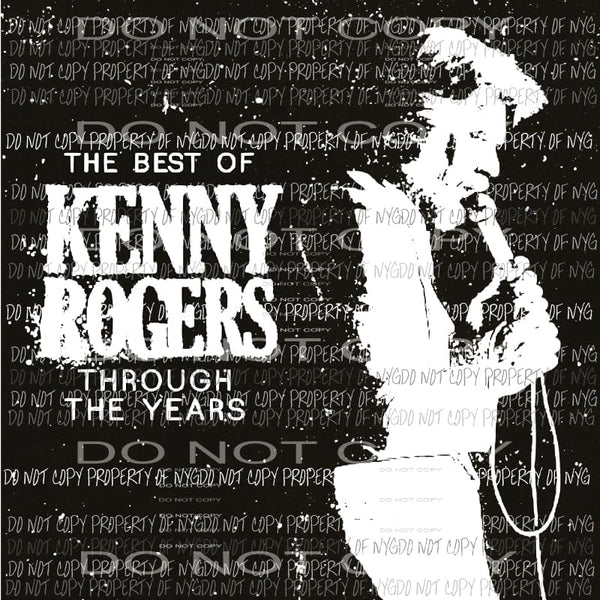 Kenny Rogers # 4 Country Sublimation transfers Heat Transfer