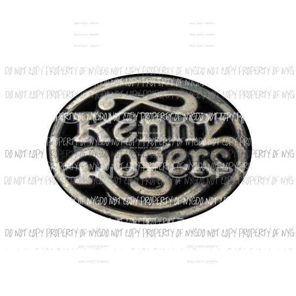 Kenny Rogers # 7 Country Sublimation transfers Heat Transfer