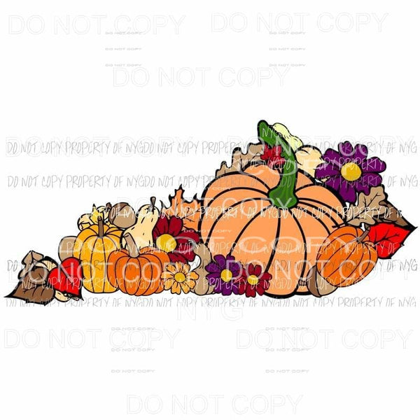Kentucky Fall pumpkins Sublimation transfers Heat Transfer