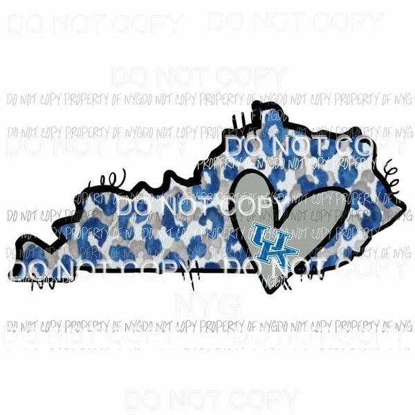 Kentucky State leopard UK Sublimation transfers Heat Transfer