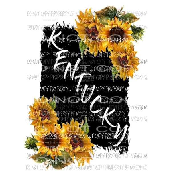 Kentucky Sunflower Sublimation transfers Heat Transfer