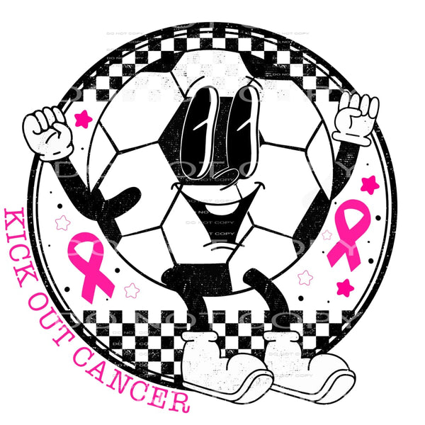 kick out cancer soccer #8332 Sublimation transfers - Heat 