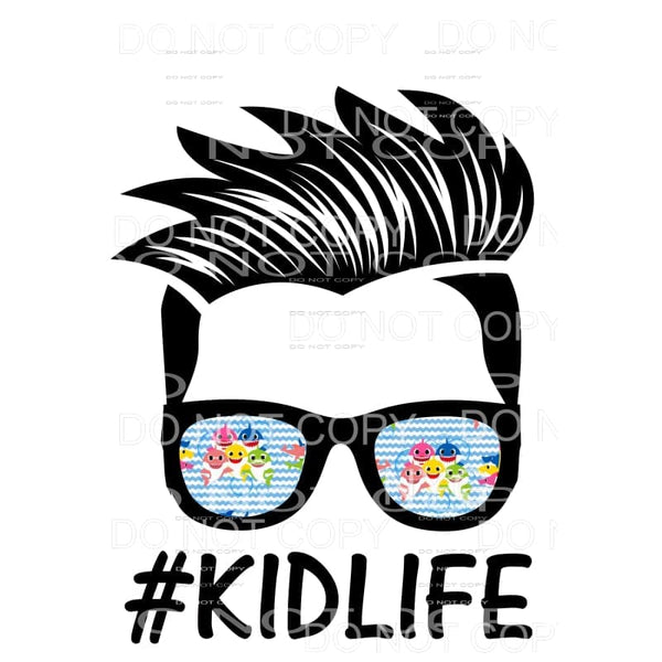 Kid Life baby shark BOY Sublimation transfers - Heat 