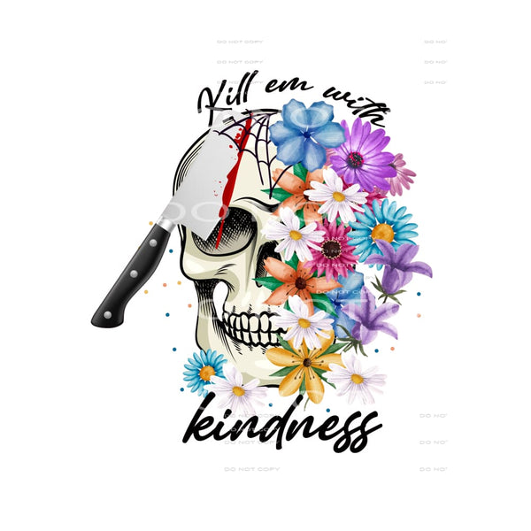 kindness skull #8567 Sublimation transfers - Heat Transfer