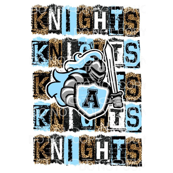 Knights BLOCK # 106 Sublimation transfers - Heat Transfer