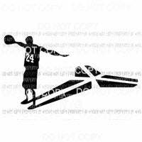 Kobe #3 lakers bryant black silhouette Sublimation transfers Heat Transfer