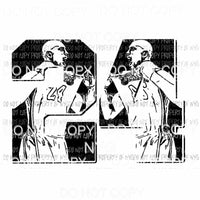 Kobe #7 jersey 24 byrant sketch lakers Sublimation transfers Heat Transfer