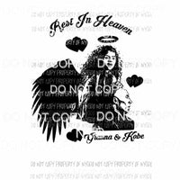 Kobe and Gigi #1 Rest In Heaven Sublimation transfers Heat Transfer