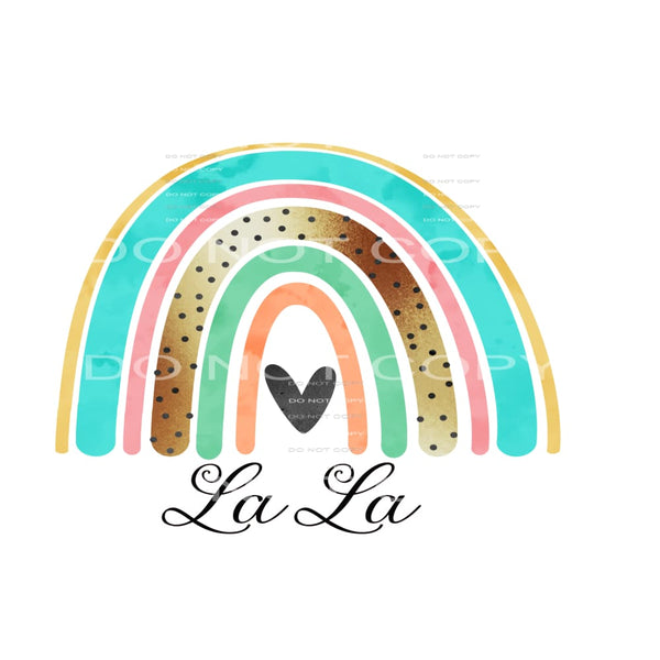 La La Rainbow Sublimation transfers - Heat Transfer