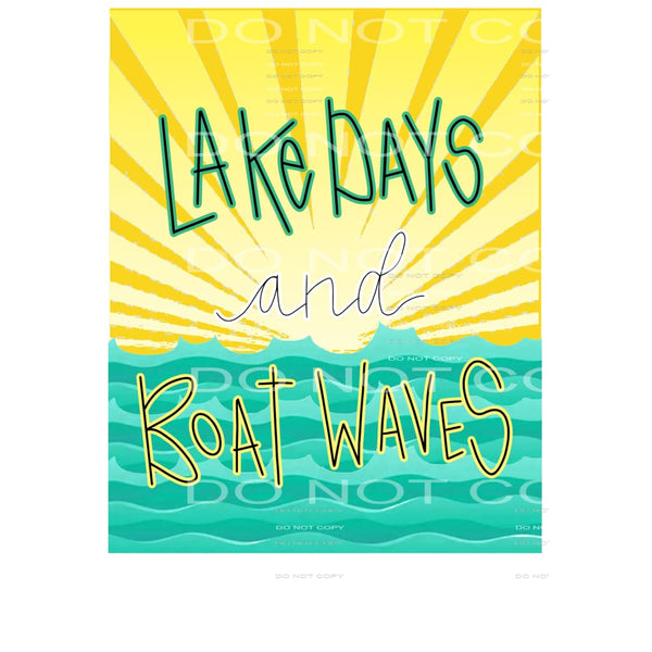 lake days and boat waves # 8146 Sublimation transfers - Heat