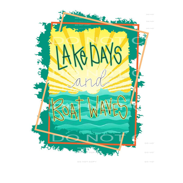 lake days and boat waves # 8147 Sublimation transfers - Heat