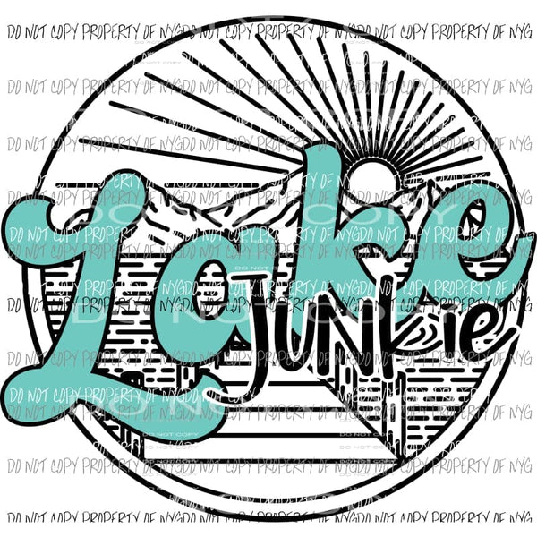 Lake Junkie Circle #1 Sublimation transfers Heat Transfer