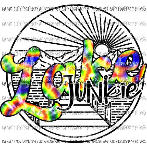Lake Junkie Circle #2 tie dye Sublimation transfers Heat Transfer
