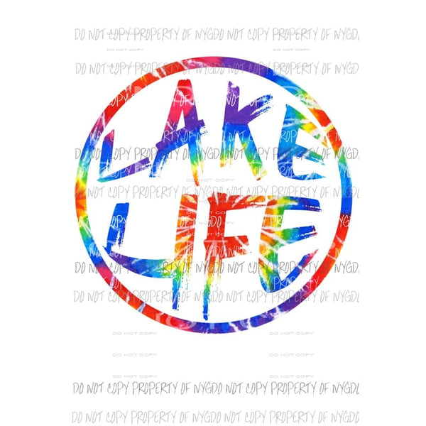 lake Life #1 tie dye Sublimation transfers Heat Transfer