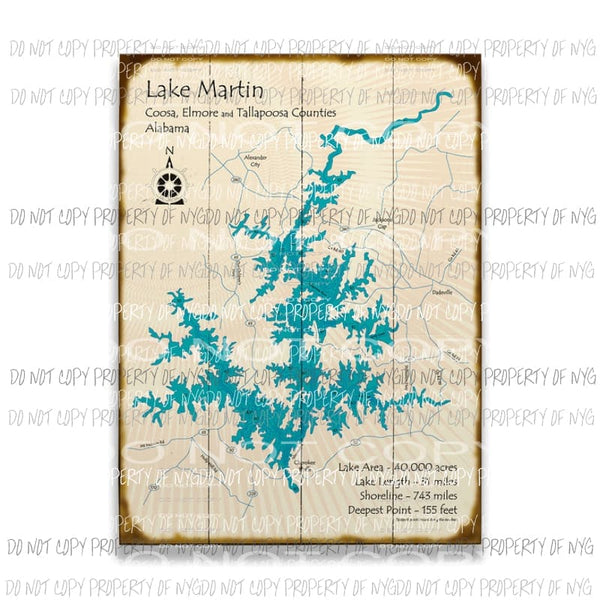 Lake Martin # 8 Sublimation transfers Heat Transfer