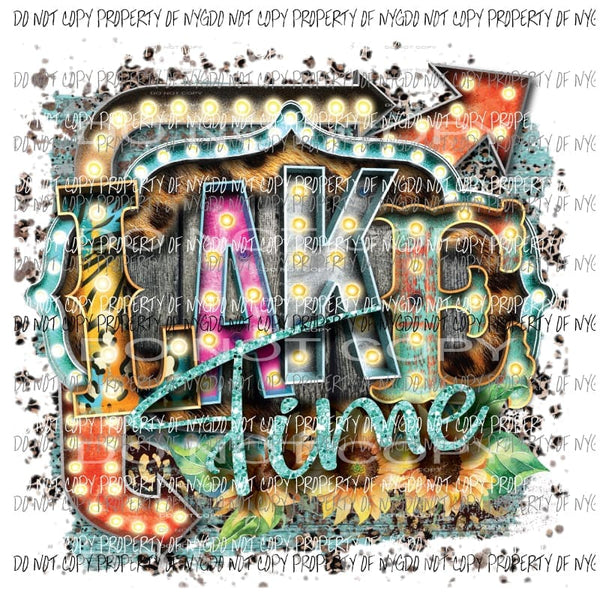 Lake Time Marquee Sunflowers Leopard Sublimation transfers Heat Transfer