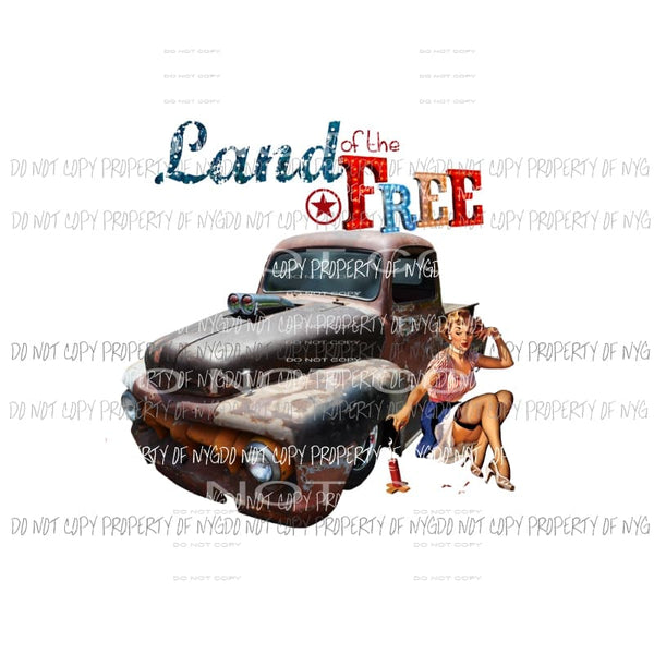 Land of the free Sublimation transfers USA 4th of july Heat Transfer