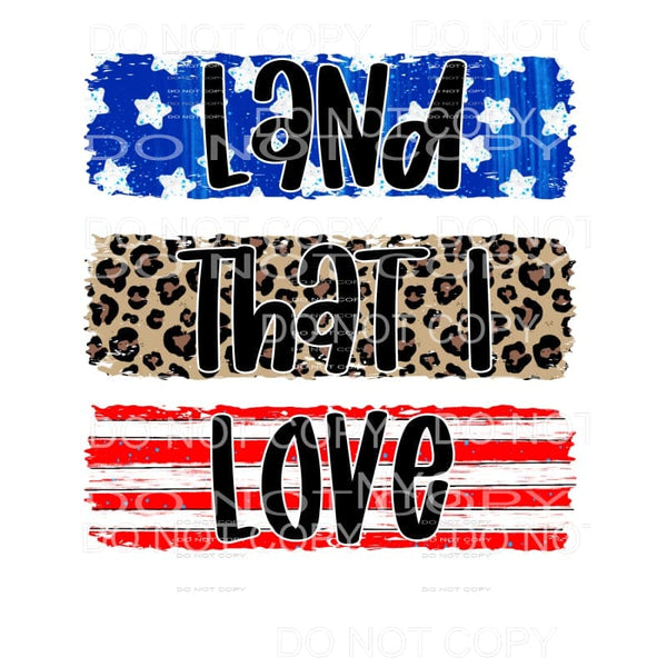Land That I Love Stars And Stripes Leopard America USA 4th 