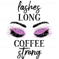 Lashes Long Coffee Strong Purple Glitter Sublimation 